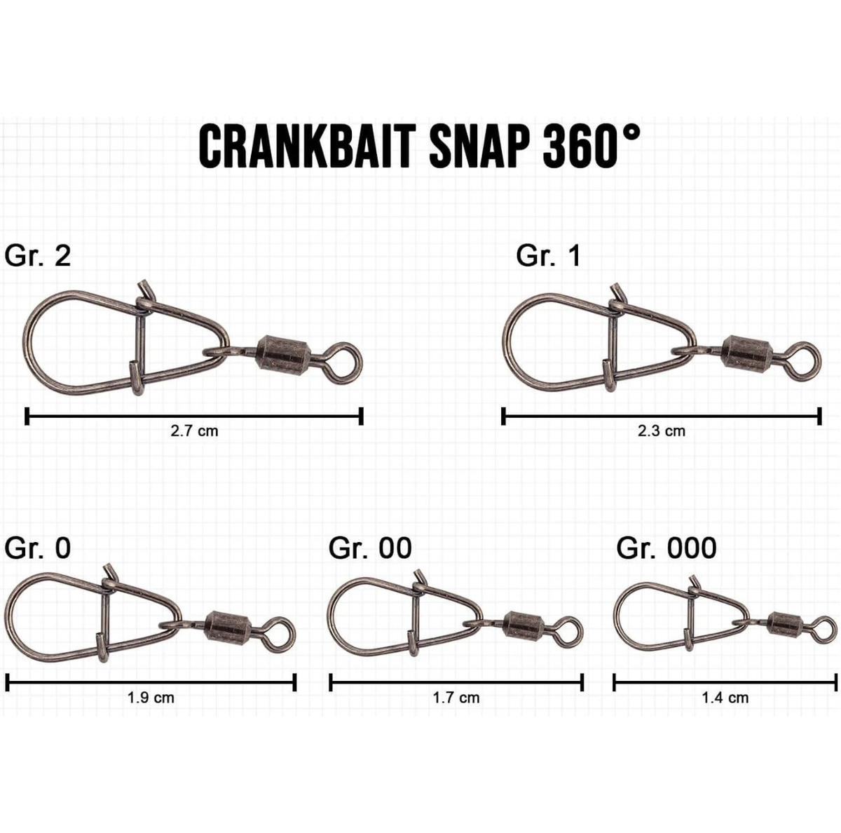 VMC Crankbait Snap 360° viehelukko 10kpl