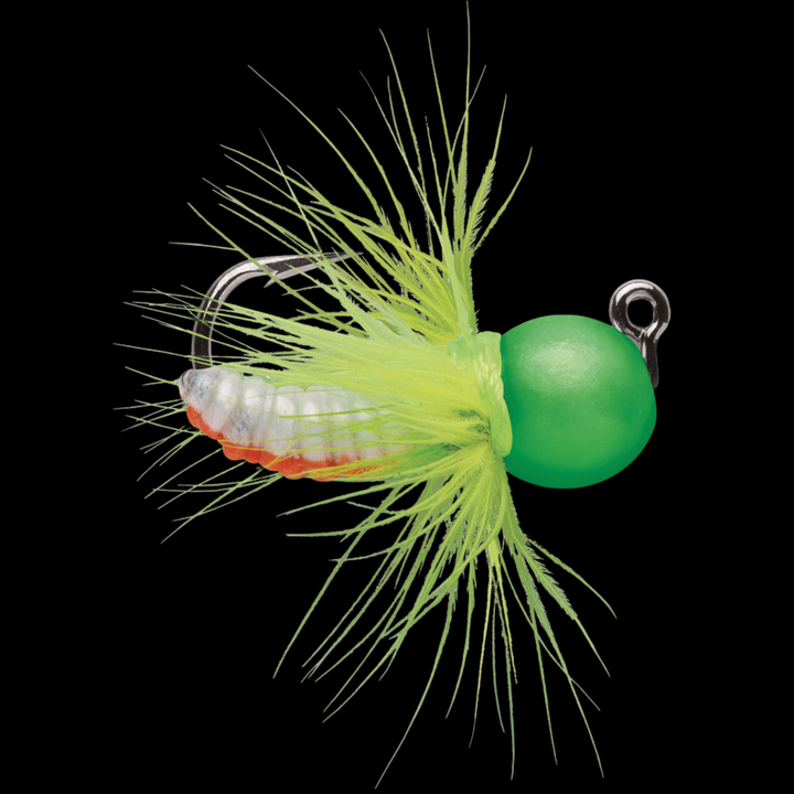 VMC Tungsten Fly Jig perho-morri 1,8g | Green Orange Glow