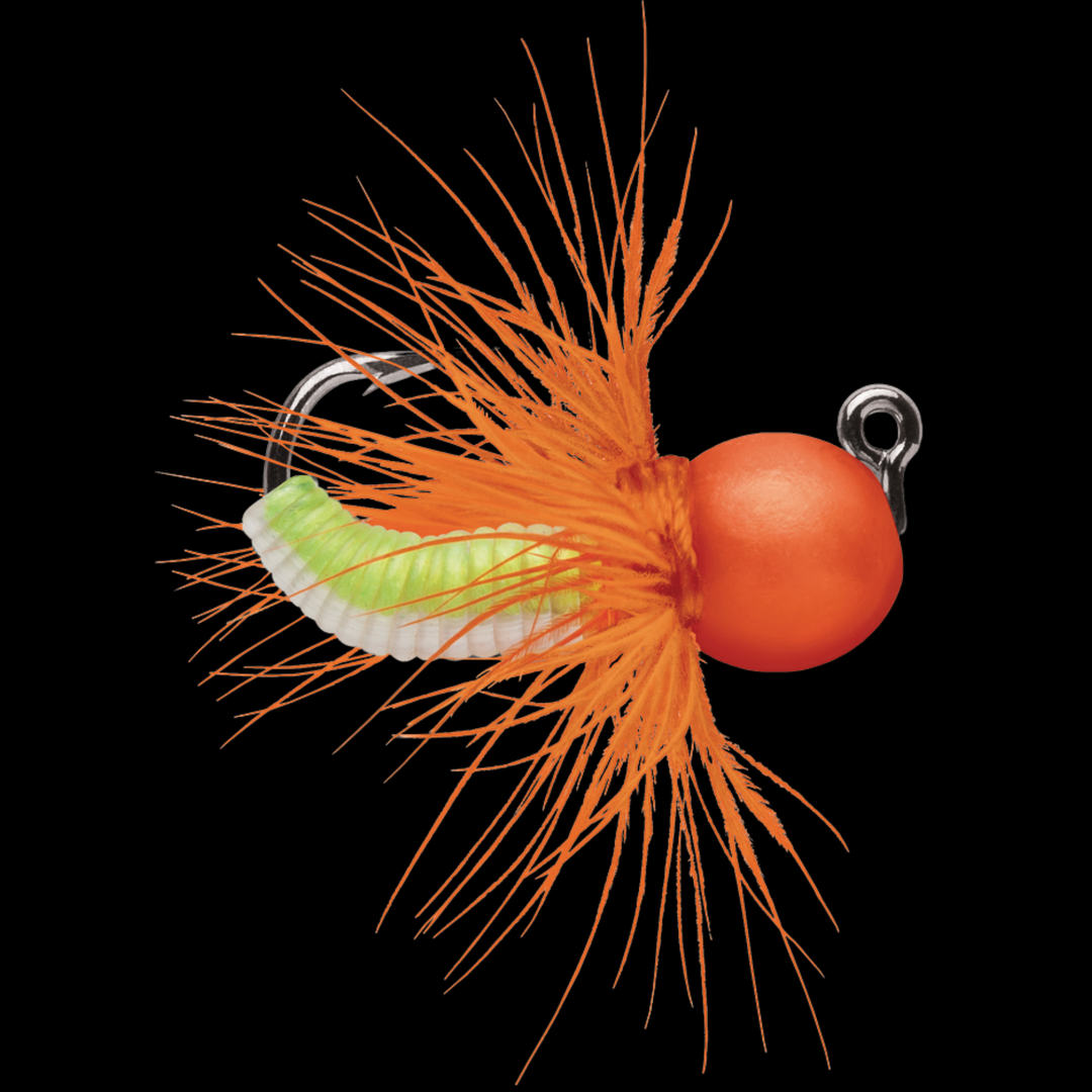 VMC Tungsten Fly Jig perho-morri 1,8g | Orange Chartreuse Glow