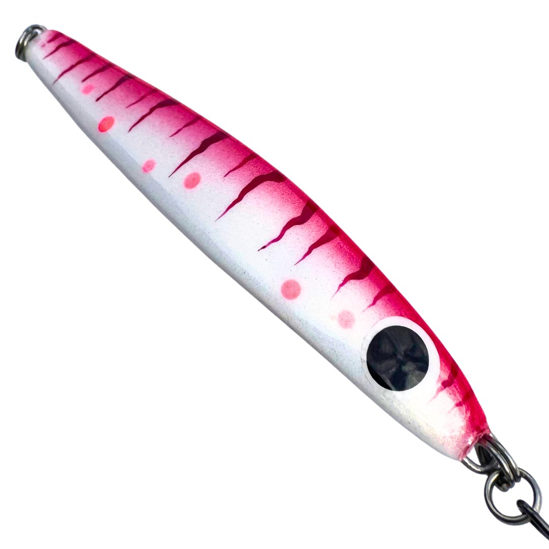 Vajokki LAIHIS Meritaimenviehe 17g 100mm | Pinkkitäplä 218