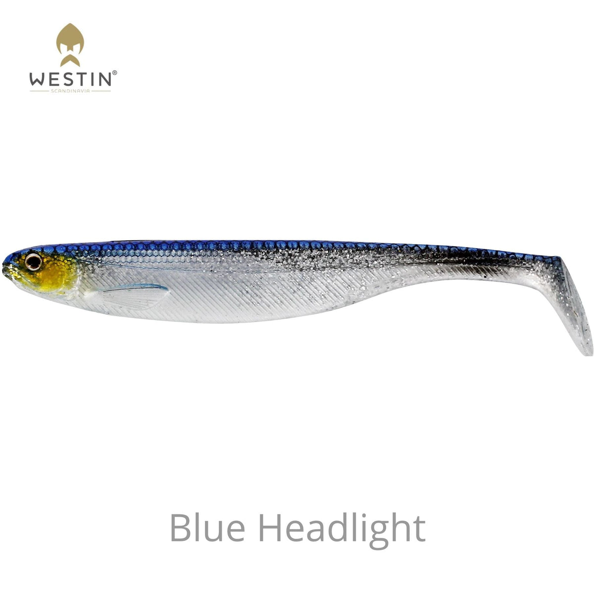 Westin Shad Teez Slim Jigi 10cm 3kpl | Blue Headlight