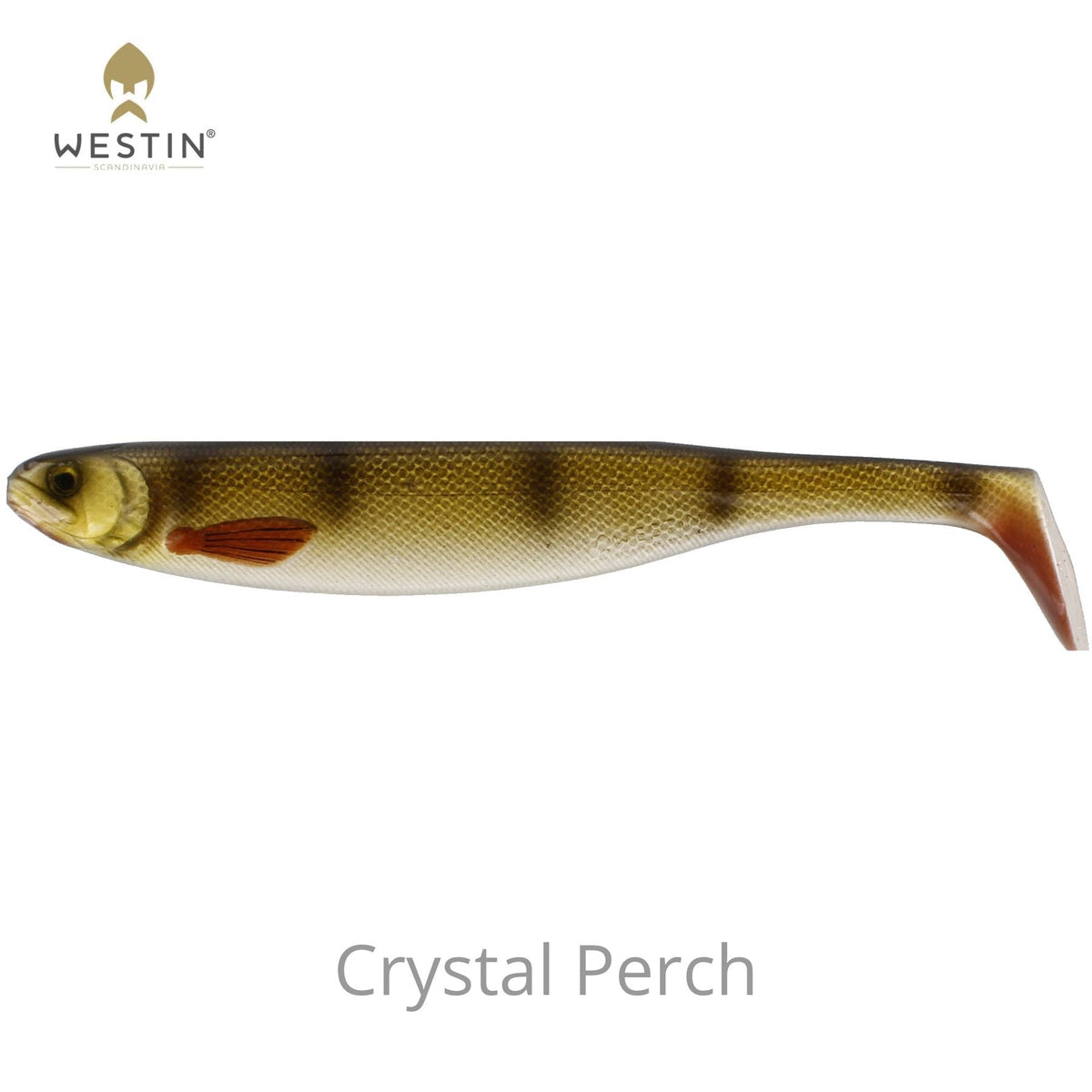 Westin Shad Teez Slim Jigi 10cm 3kpl | Crystal Perch