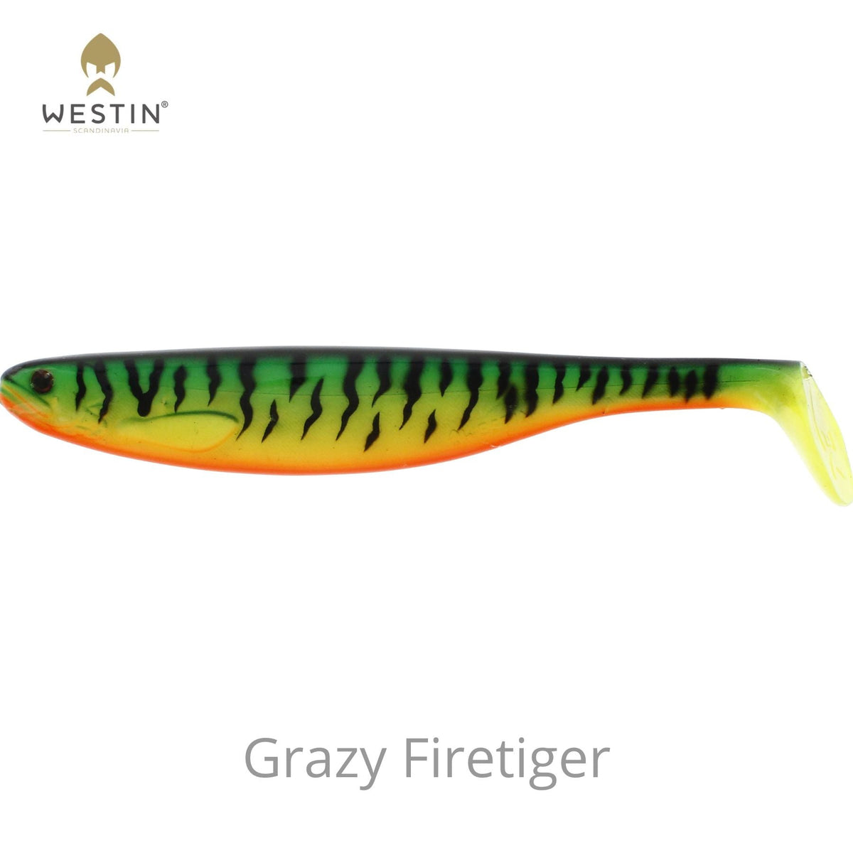 Westin Shad Teez Slim Jigi 10cm 3kpl | Crazy Firetiger