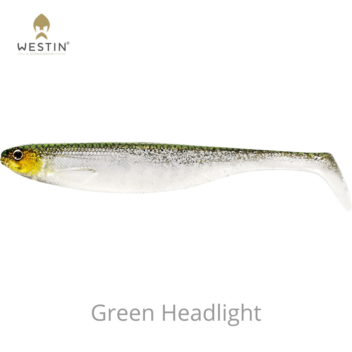 Westin Shad Teez Slim Jigi 7.5cm 3kpl | Green Headlight