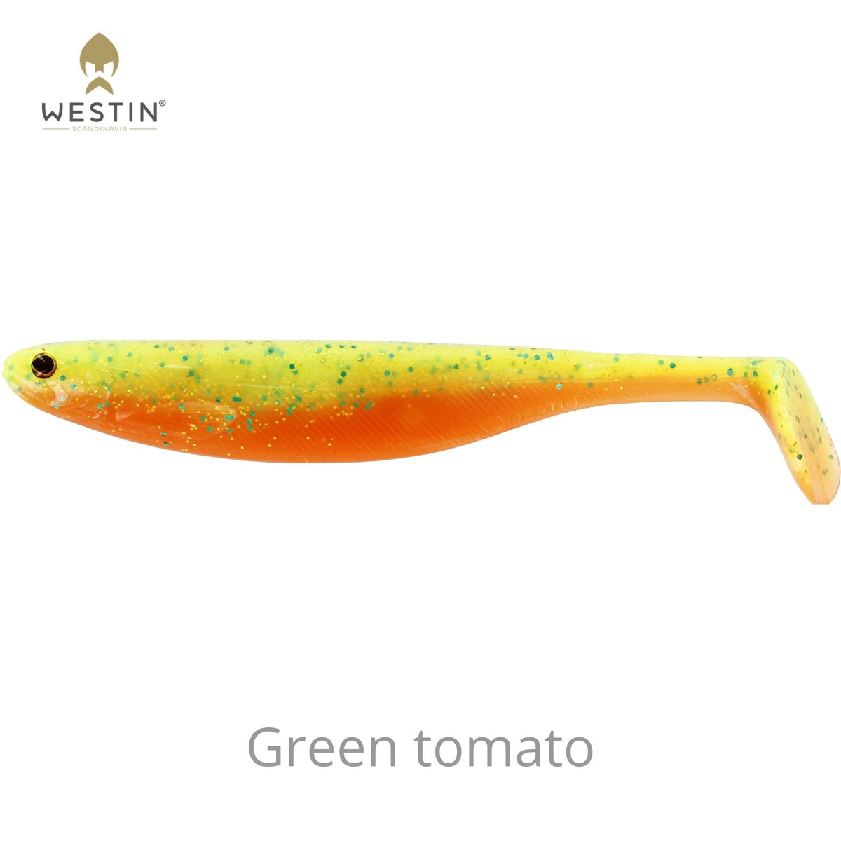 Westin Shad Teez Slim Jigi 7.5cm 3kpl | Green Tomato