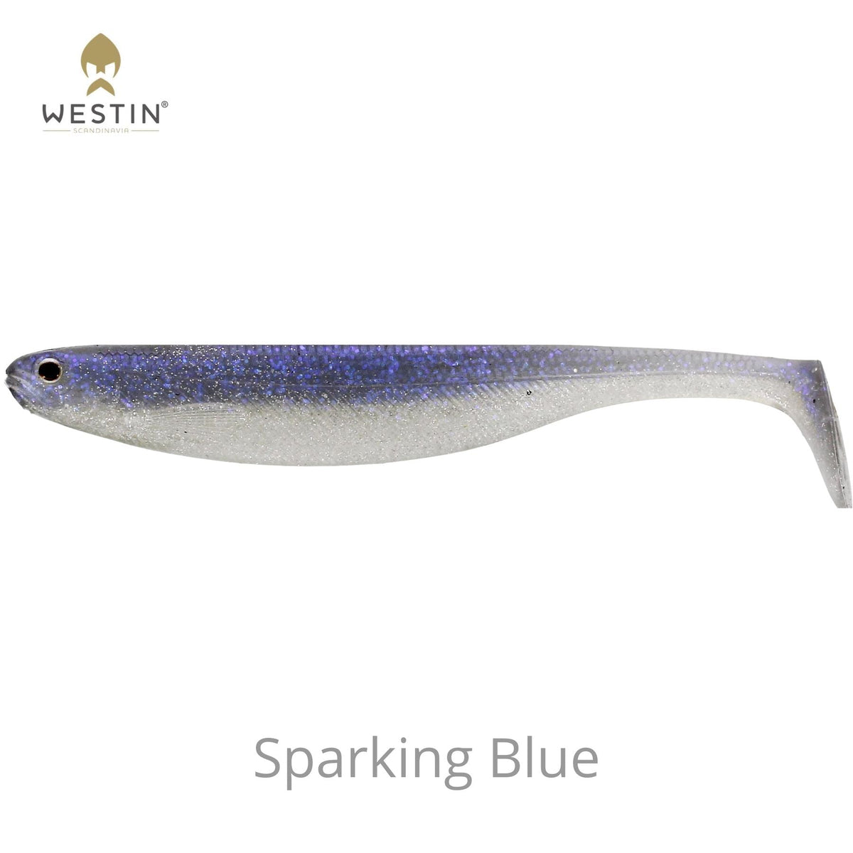 Westin Shad Teez Slim Jigi 7.5cm 3kpl | Sparkling Blue