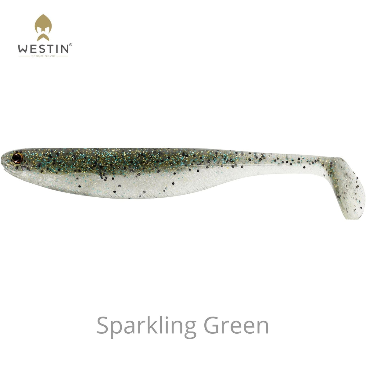 Westin Shad Teez Slim Jigi 10cm 3kpl | Sparkling Green