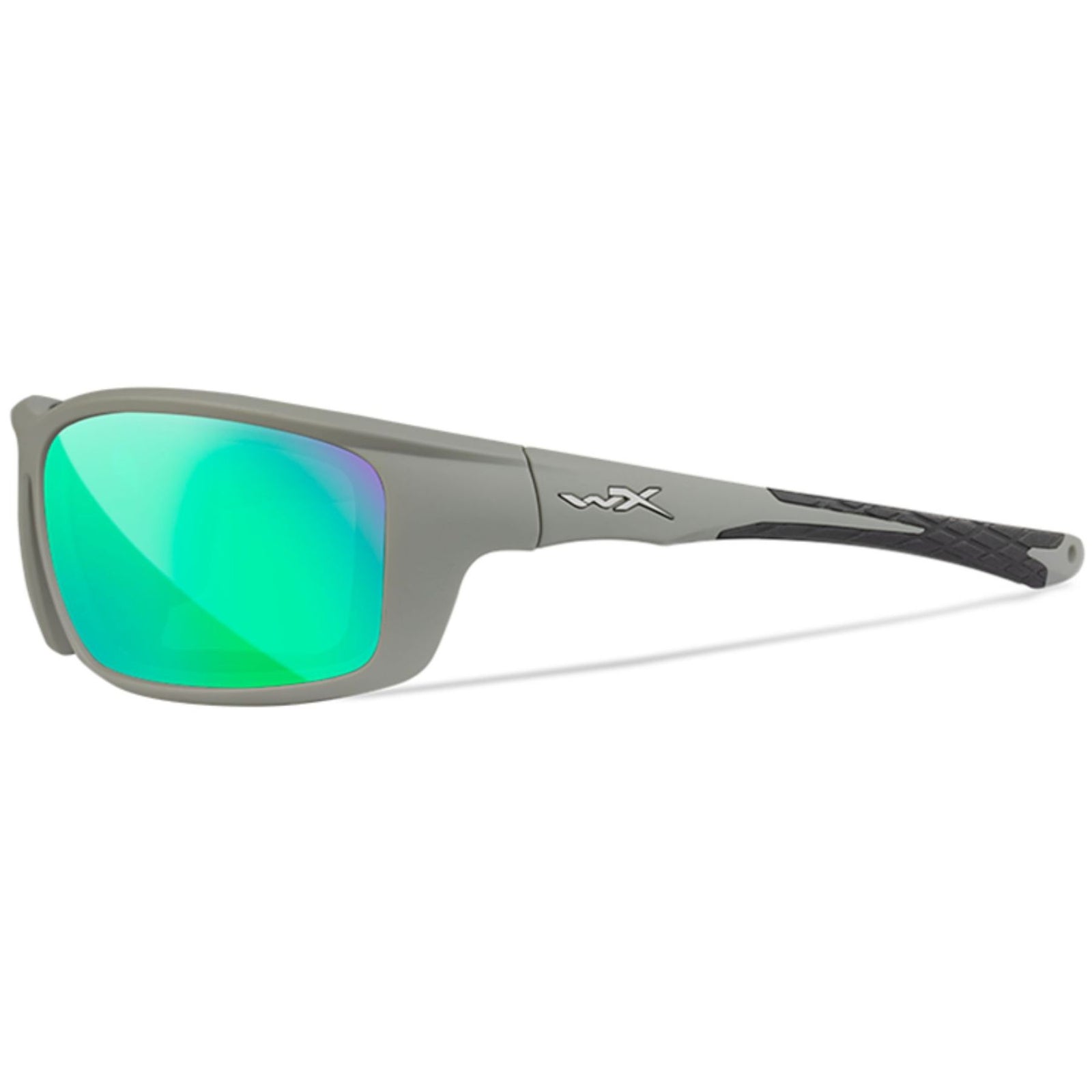 Wiley X Grid Captivate polarisoidut aurinkolasit | Green Mirror / Matte Cool Grey