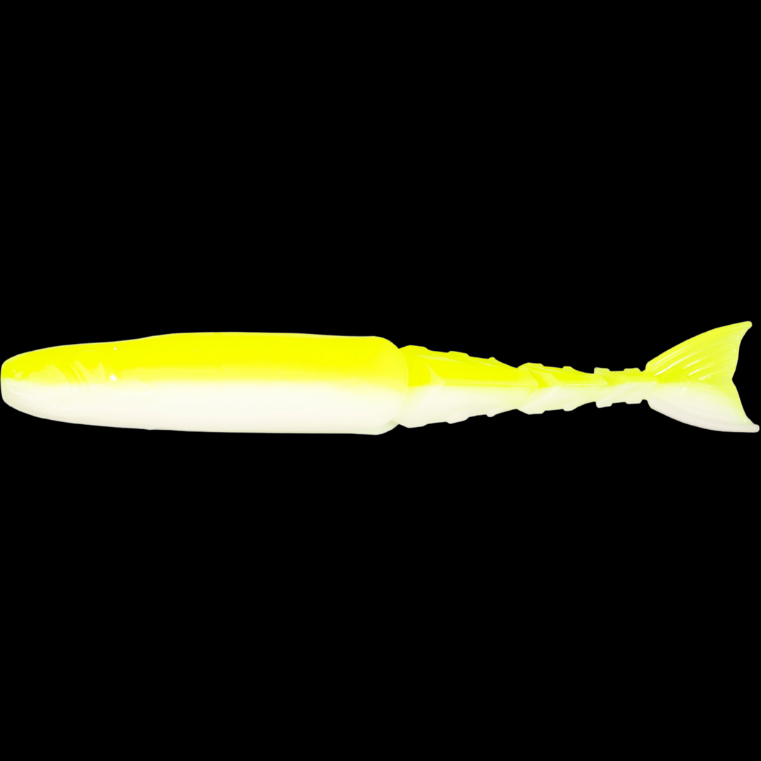 Z-Man ChatterShad Jigi 4.5" 4kpl | Chartreuse/White
