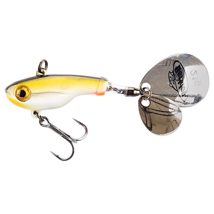 Berkley Pulse Spintail 14g Sambal Ayu sivulta, pää vasemmalla