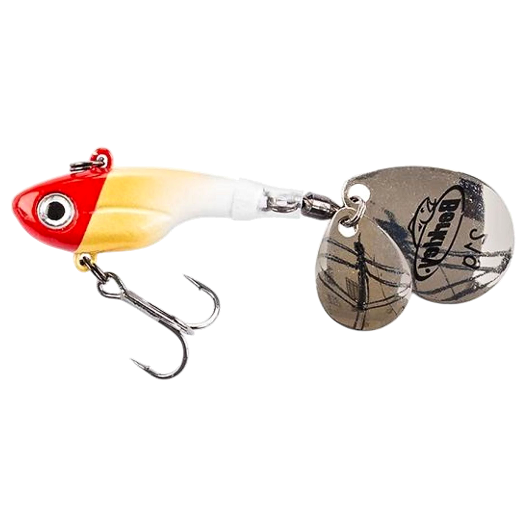 Berkley Pulse Spintail 14g Red Head sivulta, pää vasemmalla