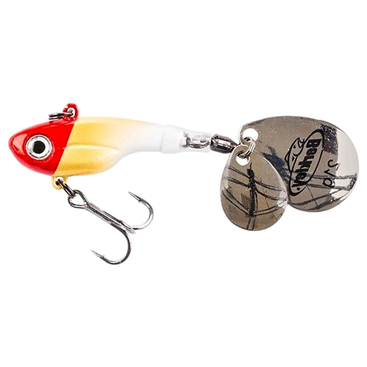 Berkley Pulse Spintail 14g Red Head sivulta, pää vasemmalla