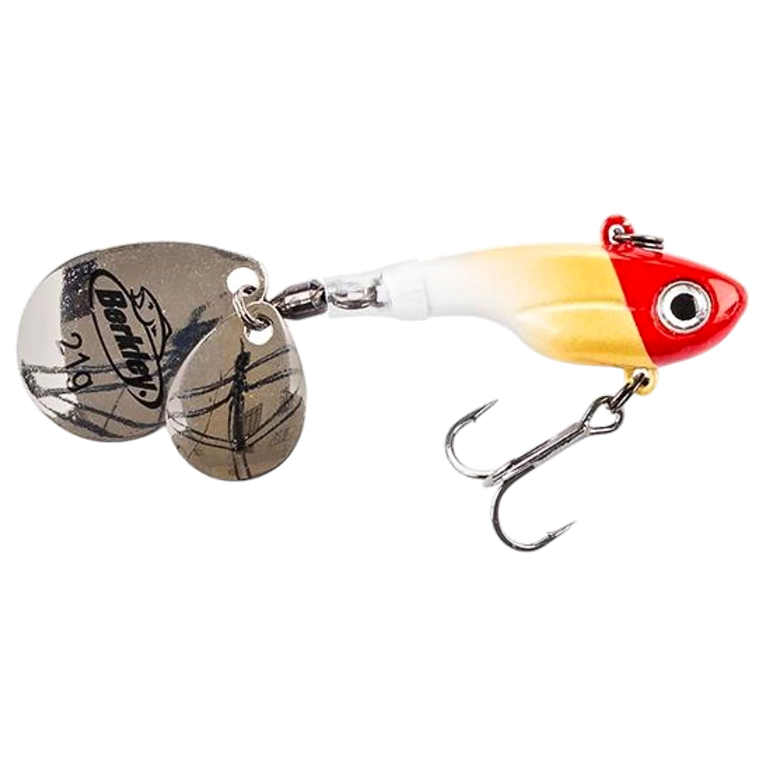Berkley Pulse Spintail 14g Red Head sivulta, pää oikealla
