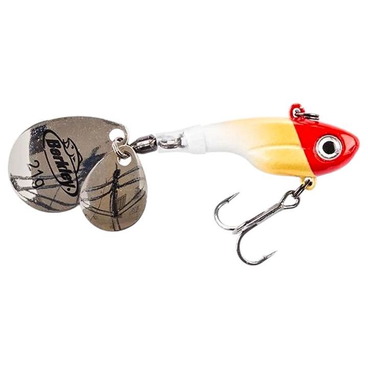 Berkley Pulse Spintail 14g Red Head sivulta, pää oikealla