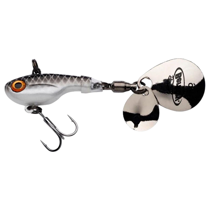 Berkley Pulse Spintail 14g Roach sivulta, pää vasemmalla