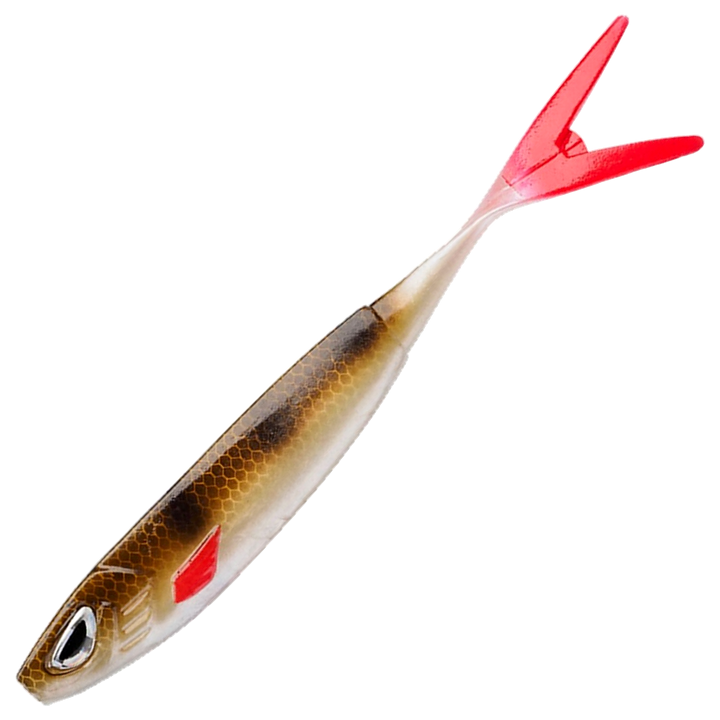 Berkley Sick Vamper Haukijigi 22cm 44g, väri Perch: ruskea selkä, tummat raidat, vaalea vatsa ja punainen pyrstö