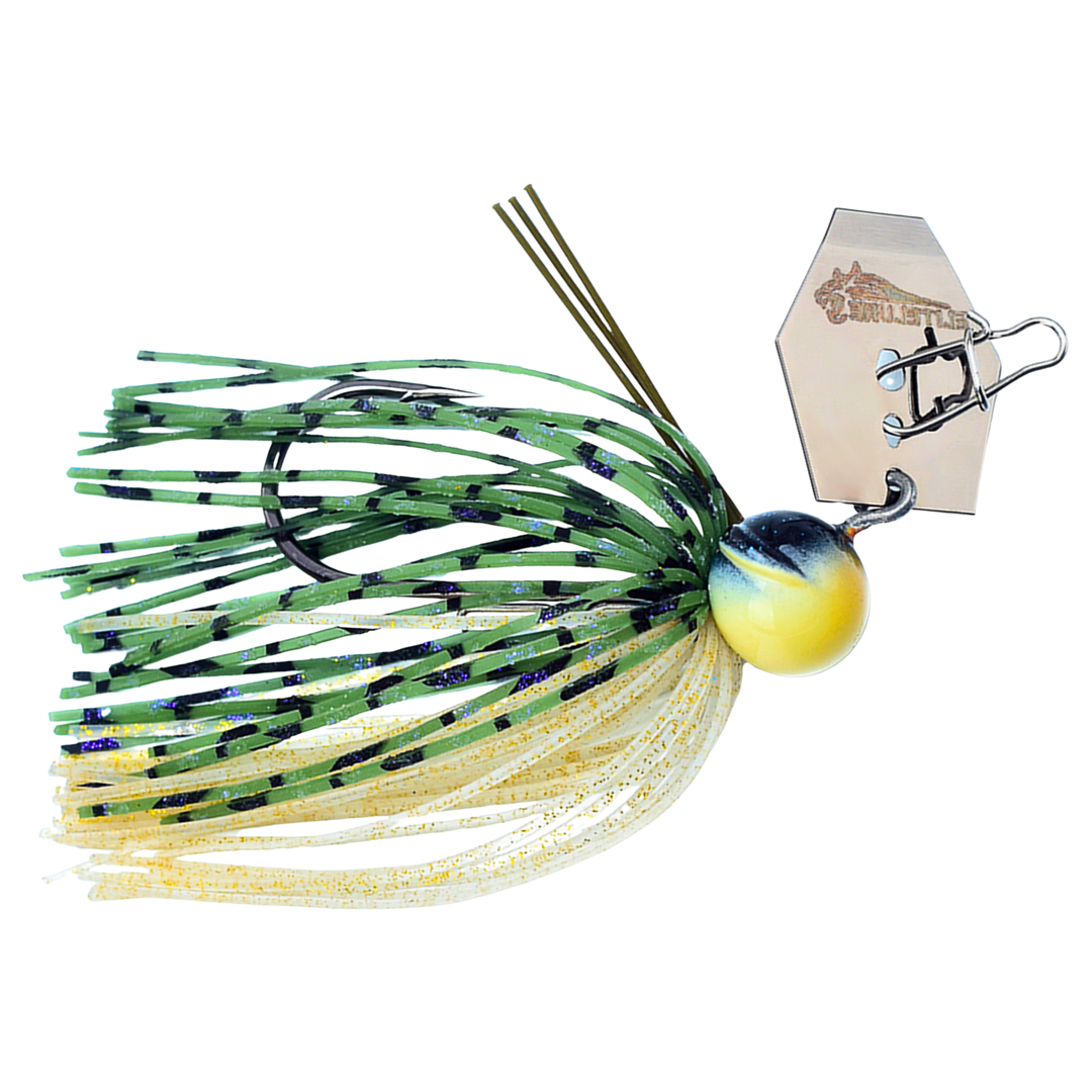 BIM Tackle Roaring Lion Blade Chatterbait 7g Black Gill sivulta, pää oikealla