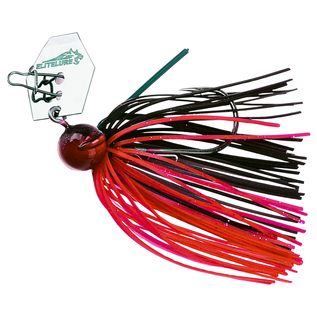 BIM Tackle Roaring Lion Blade Chatterbait 7g Black & Red sivulta, pää vasemmalla