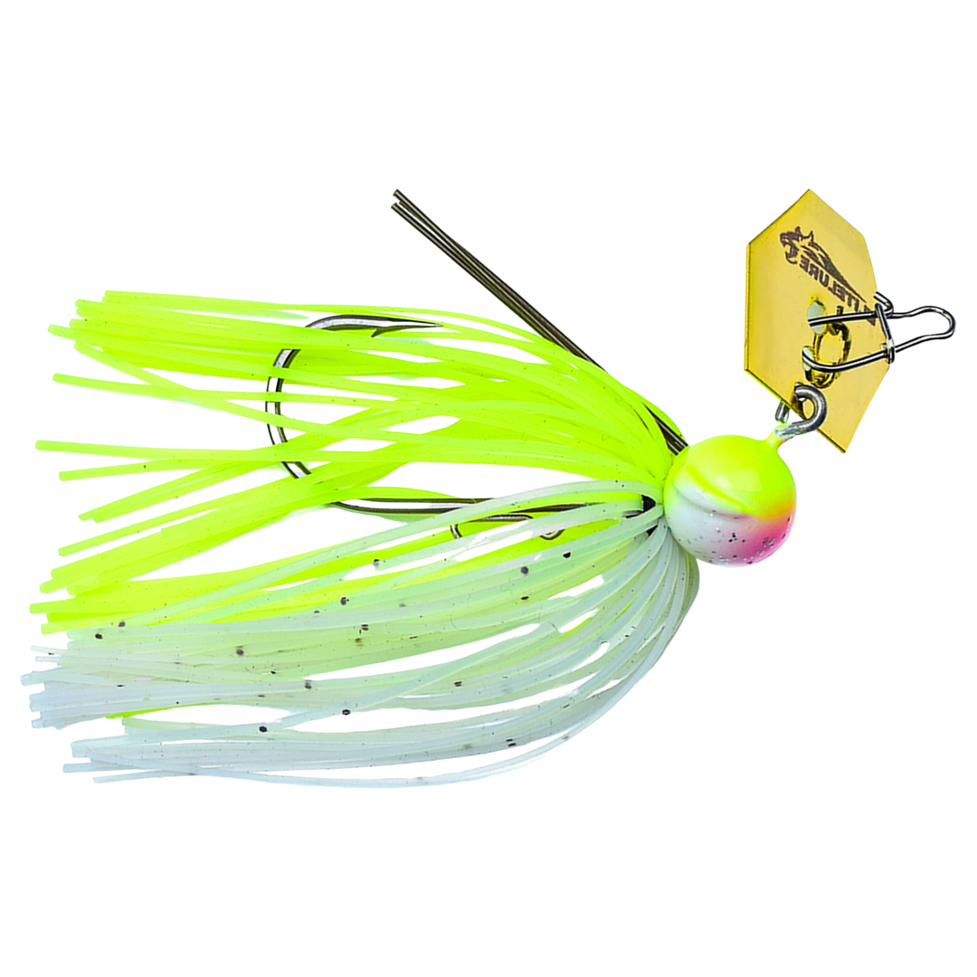 BIM Tackle Roaring Lion Blade Chatterbait 7g Chart White sivulta, pää oikealla