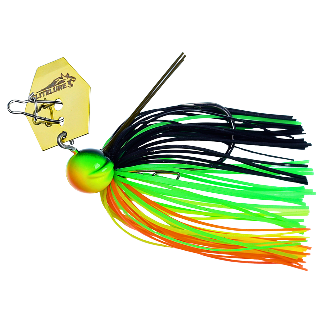 BIM Tackle Roaring Lion Blade Chatterbait 7g Hot Tiger sivulta, pää vasemmalla