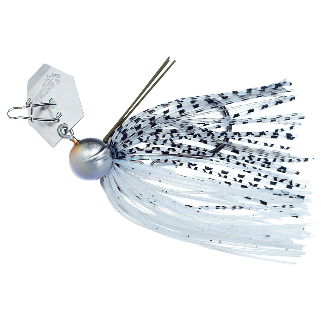 BIM Tackle Roaring Lion Blade Chatterbait 7g Silver Shine sivulta, pää vasemmalla