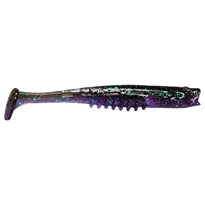 Crazy Fish Nano Minnow Jigi 2.8" 50d sivulta, pää oikealla