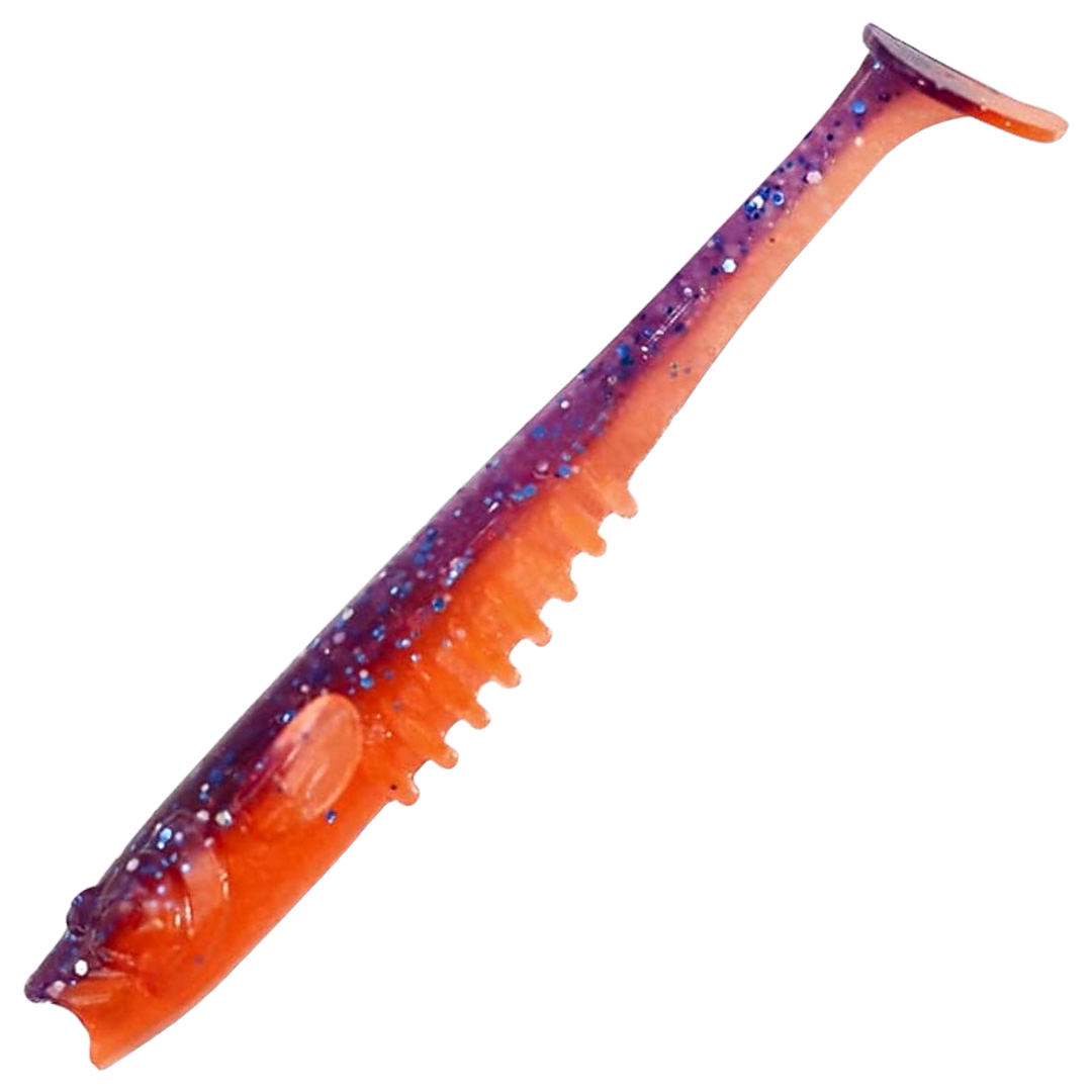 Crazy Fish Nano Minnow Jigi 2.8", väri 98d: violetti selkä ja oranssi vatsa