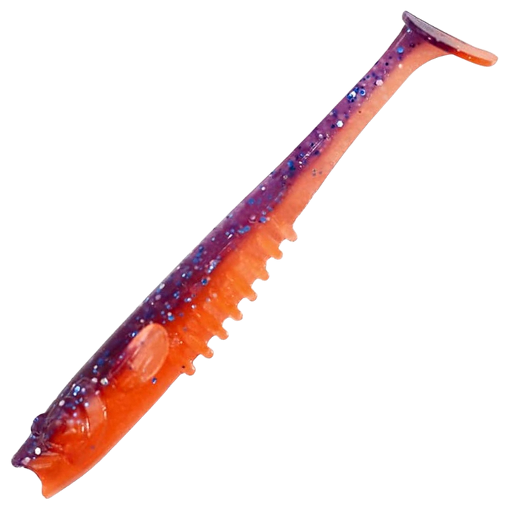Crazy Fish Nano Minnow Jigi 2.8", väri 98d: violetti selkä ja oranssi vatsa