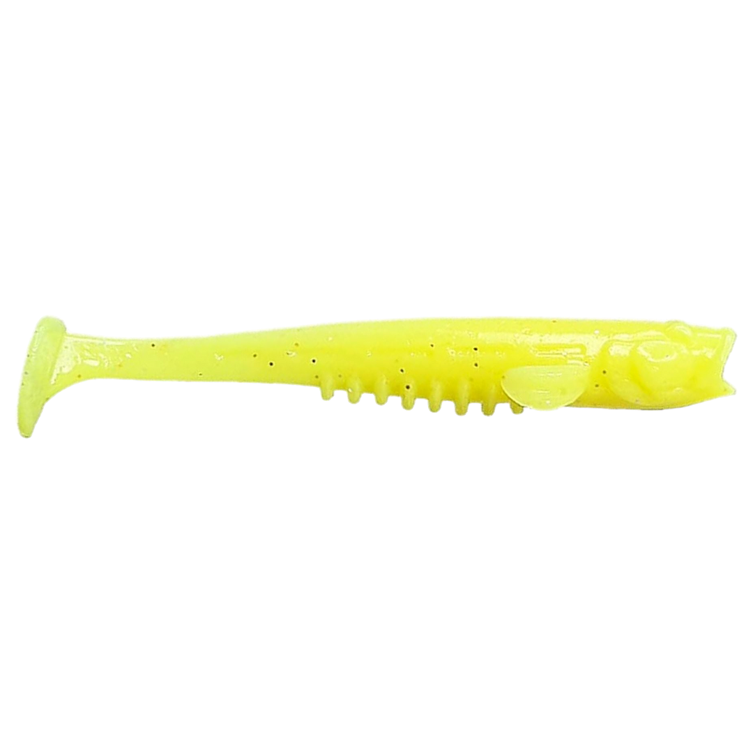 Crazy Fish Nano Minnow Jigi 3.5" 6 sivulta, pää oikealla