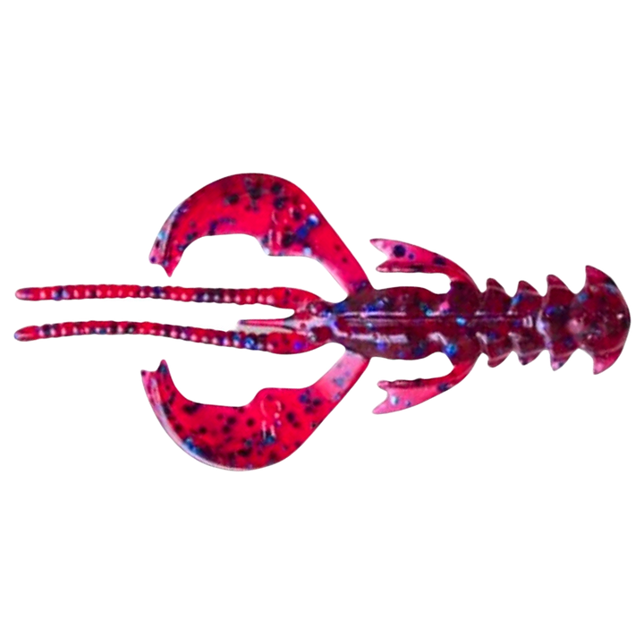 Crazy Fish Nimble kelluva Jigi 1.6" Blue Ruby (73) yläpuolelta, pää vasemmalla