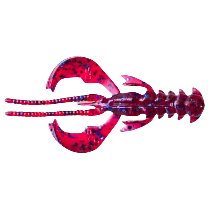 Crazy Fish Nimble kelluva Jigi 1.6" Blue Ruby (73) alapuolelta, pää vasemmalla