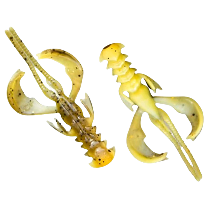 Crazy Fish Nimble kelluva Jigi 1.6" Caddisfly Pupa ylä- ja alapuolelta