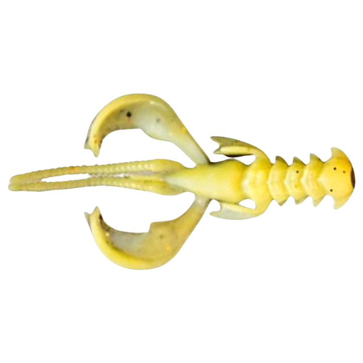 Crazy Fish Nimble kelluva Jigi 1.6" Caddisfly Pupa alapuolelta, pää vasemmalla