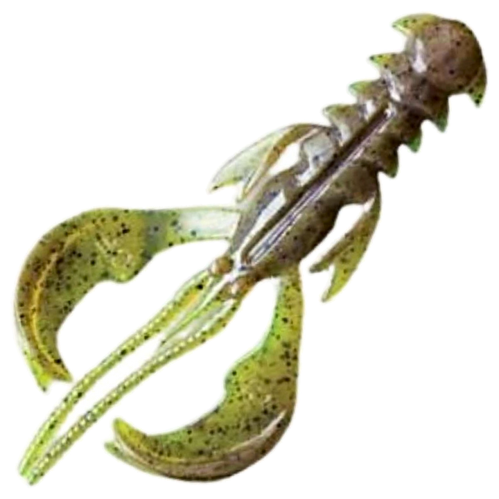Crazy Fish Nimble kelluva Jigi 1.6", väri Chart Swamp (4D): ruskeanvihreä yläpuoli ja kellanvihreä alapuoli