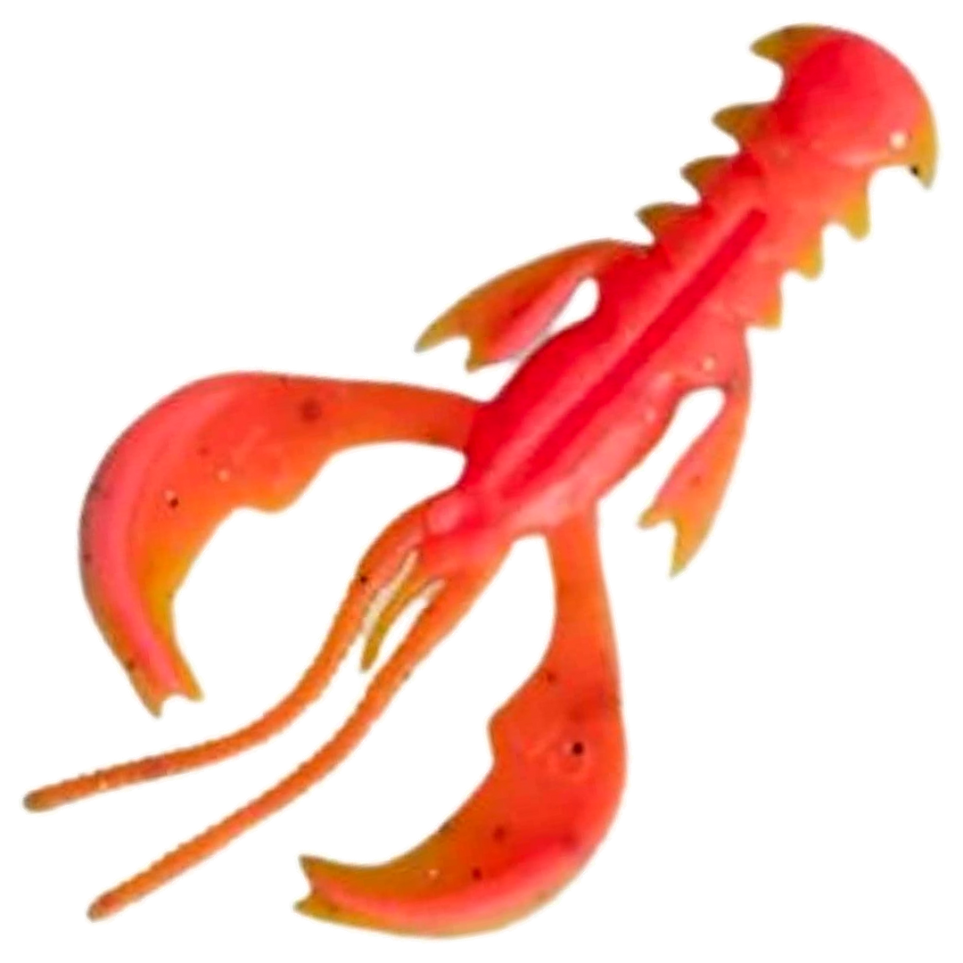 Crazy Fish Nimble kelluva Jigi 1.6", väri Fire Orange (15D): punainen yläpuoli ja oranssi alapuoli