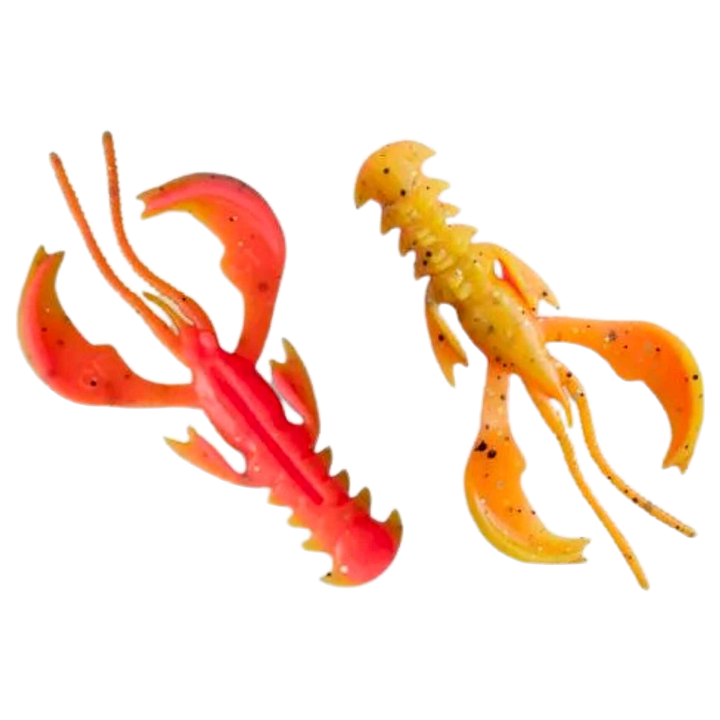 Crazy Fish Nimble kelluva Jigi 1.6" Fire Orange (15D) ylä- ja alapuolelta