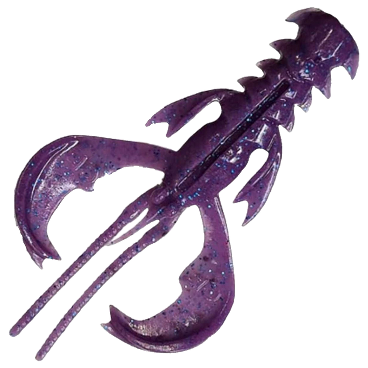 Crazy Fish Nimble kelluva Jigi 1.6", väri Milky Way (51D): violetti yläpuoli, harmaanvalkoinen alapuoli ja mustat pilkut