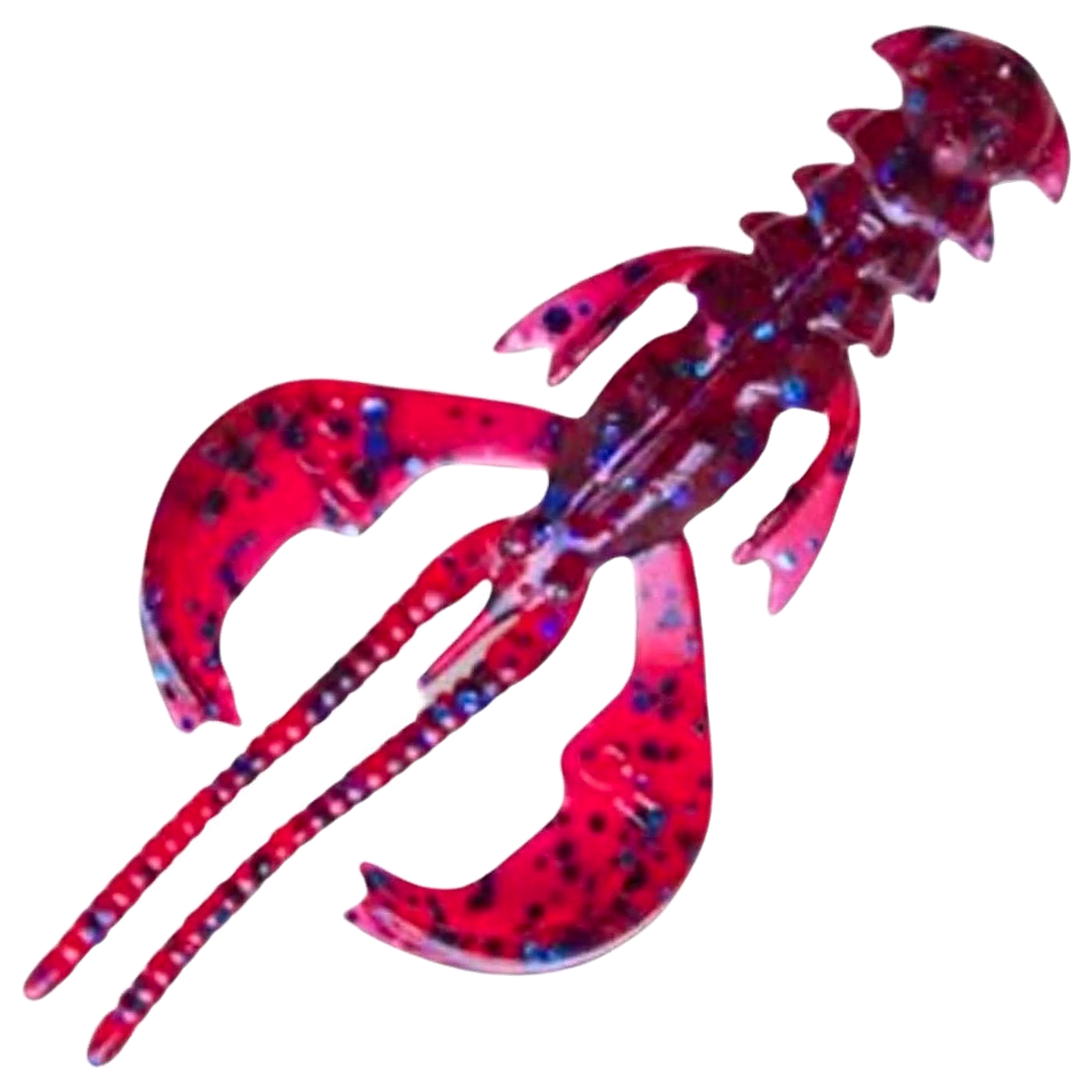 Crazy Fish Nimble kelluva Jigi 2.5", väri Blue Ruby (73): punainen runko ja siniset hileet