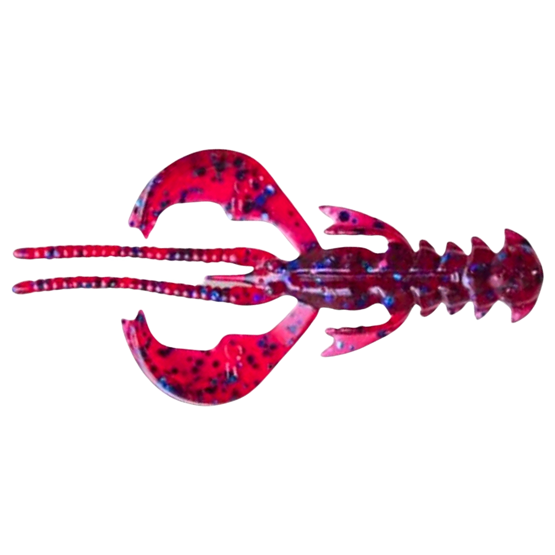 Crazy Fish Nimble kelluva Jigi 2.5" Blue Ruby (73) yläpuolelta, pää vasemmalla