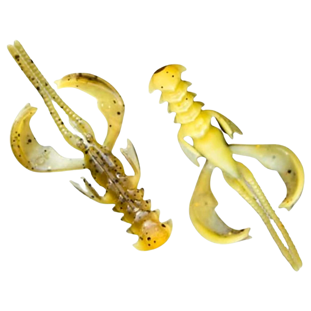 Crazy Fish Nimble kelluva Jigi 2.5" Caddisfly Pupa (4D) ylä- ja alapuolelta
