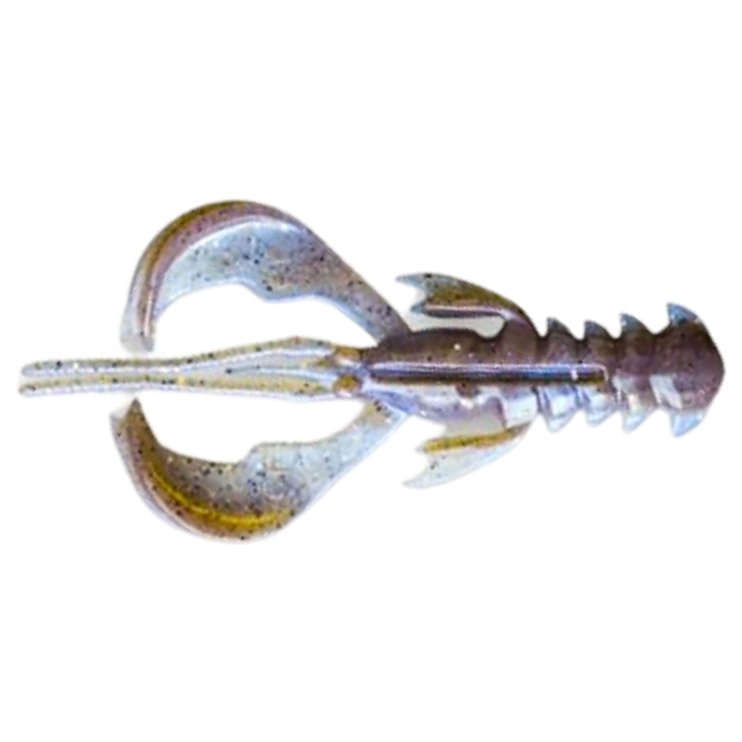 Crazy Fish Nimble kelluva Jigi 2.5" Swamp Pearl (3D) yläpuolelta, pää vasemmalla