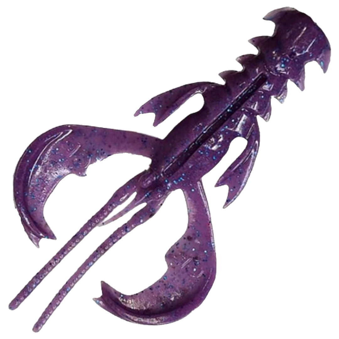 Crazy Fish Nimble kelluva Jigi 2", väri Milky Way (51D): violetti yläpuoli, harmaanvalkoinen alapuoli ja mustat pilkut