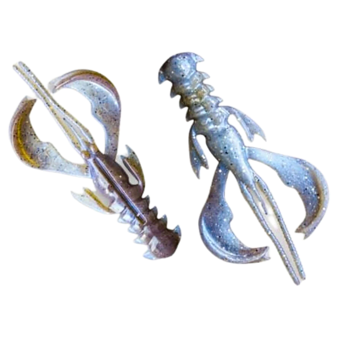 Crazy Fish Nimble kelluva Jigi 2" Swamp Pearl (3D) ylä- ja alapuolelta