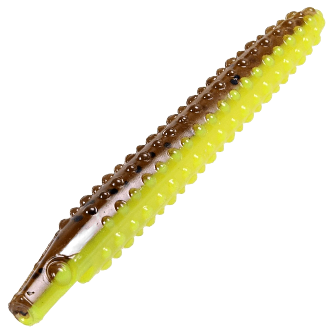 CWC Pig Pickle Jigi 8cm, väri Brown Chartreuse Flake: ruskea selkä ja kellanvihreä vatsa