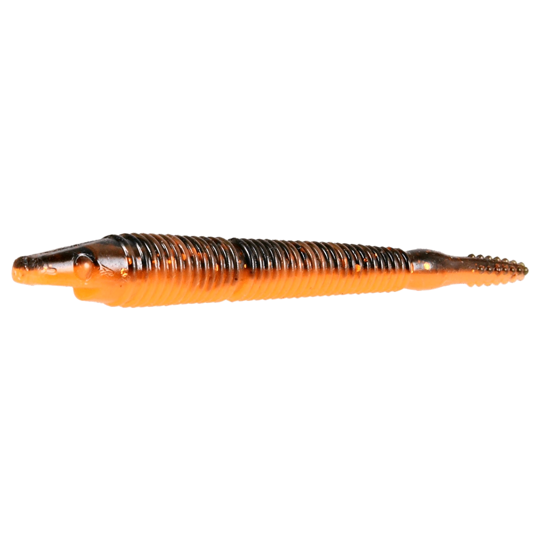 CWC Pigster Crawler Jigi 10cm Black Pumpkin sivulta, pää vasemmalla
