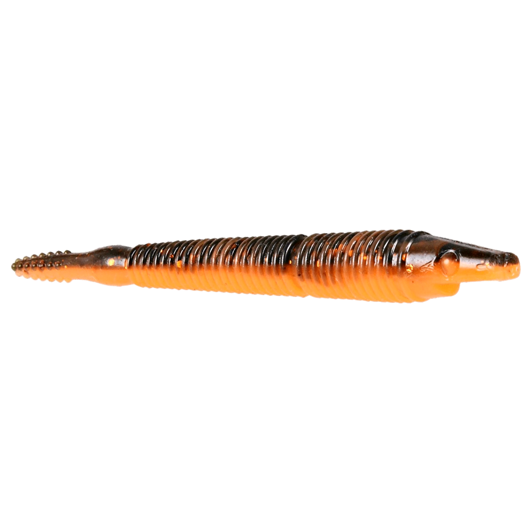 CWC Pigster Crawler Jigi 10cm Black Pumpkin sivulta, pää oikealla