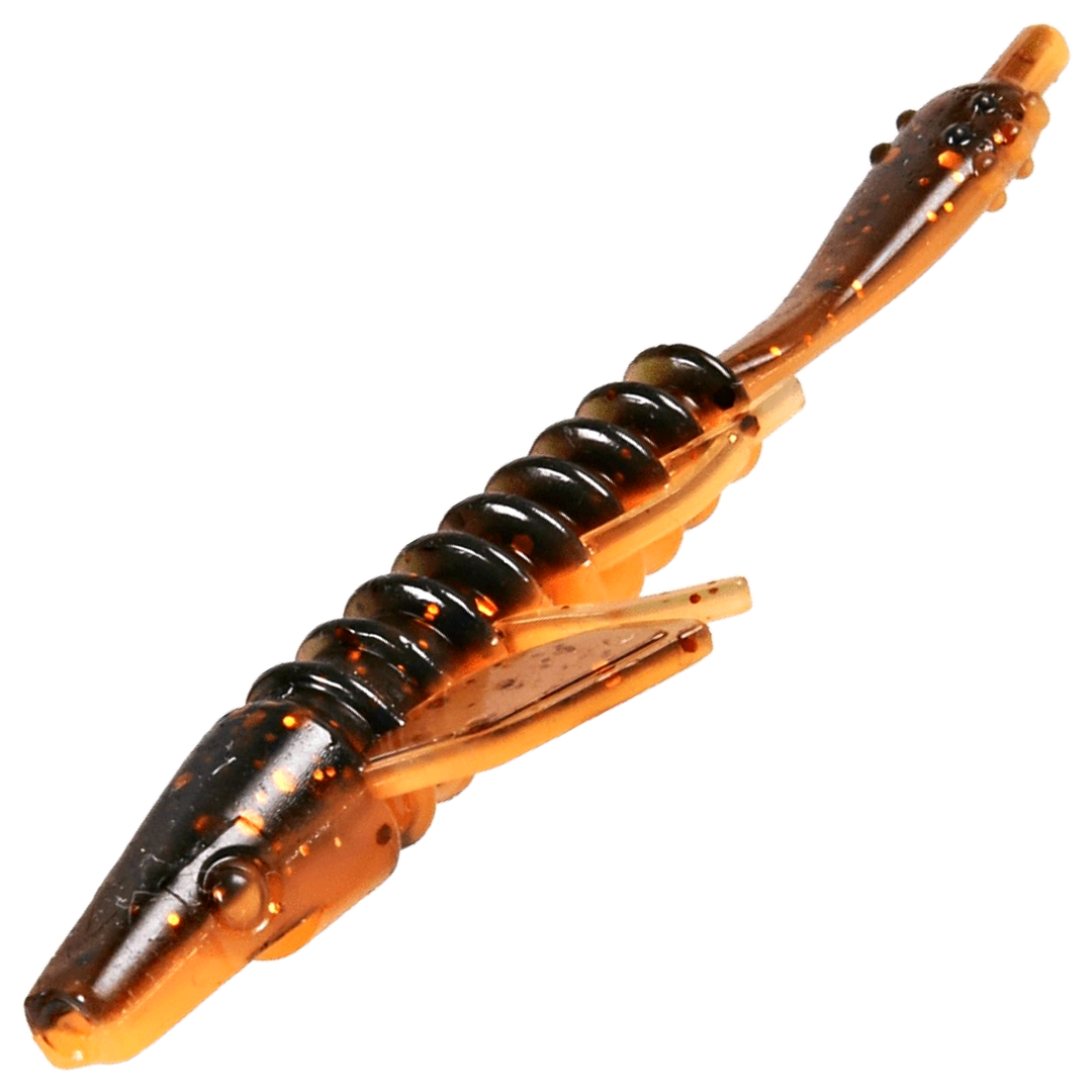 CWC Pigster Gecko Jigi 8.5cm, väri Black Pumpkin: musta selkä ja oranssi vatsa