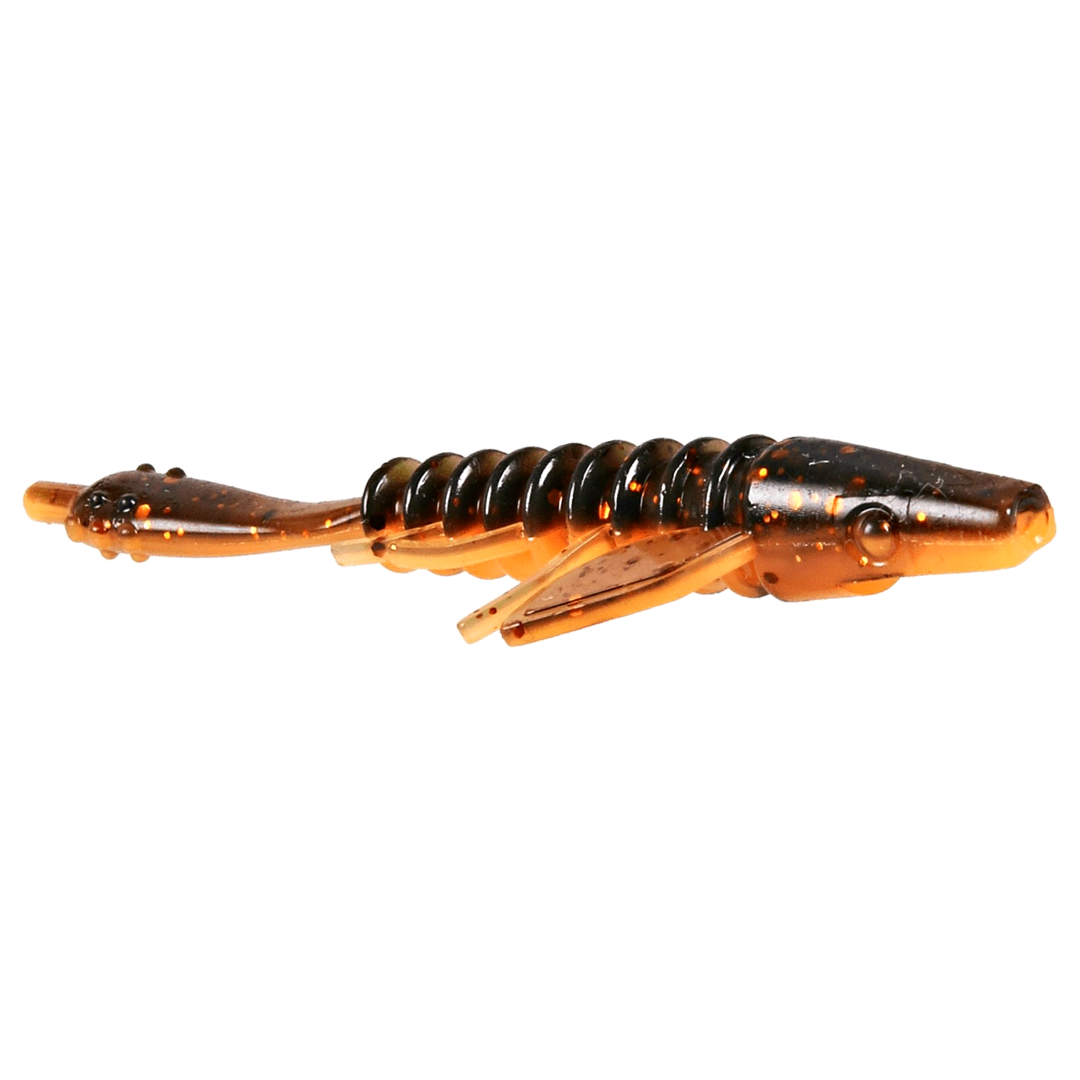 CWC Pigster Gecko Jigi 8.5cm Black Pumpkin sivulta, pää oikealla
