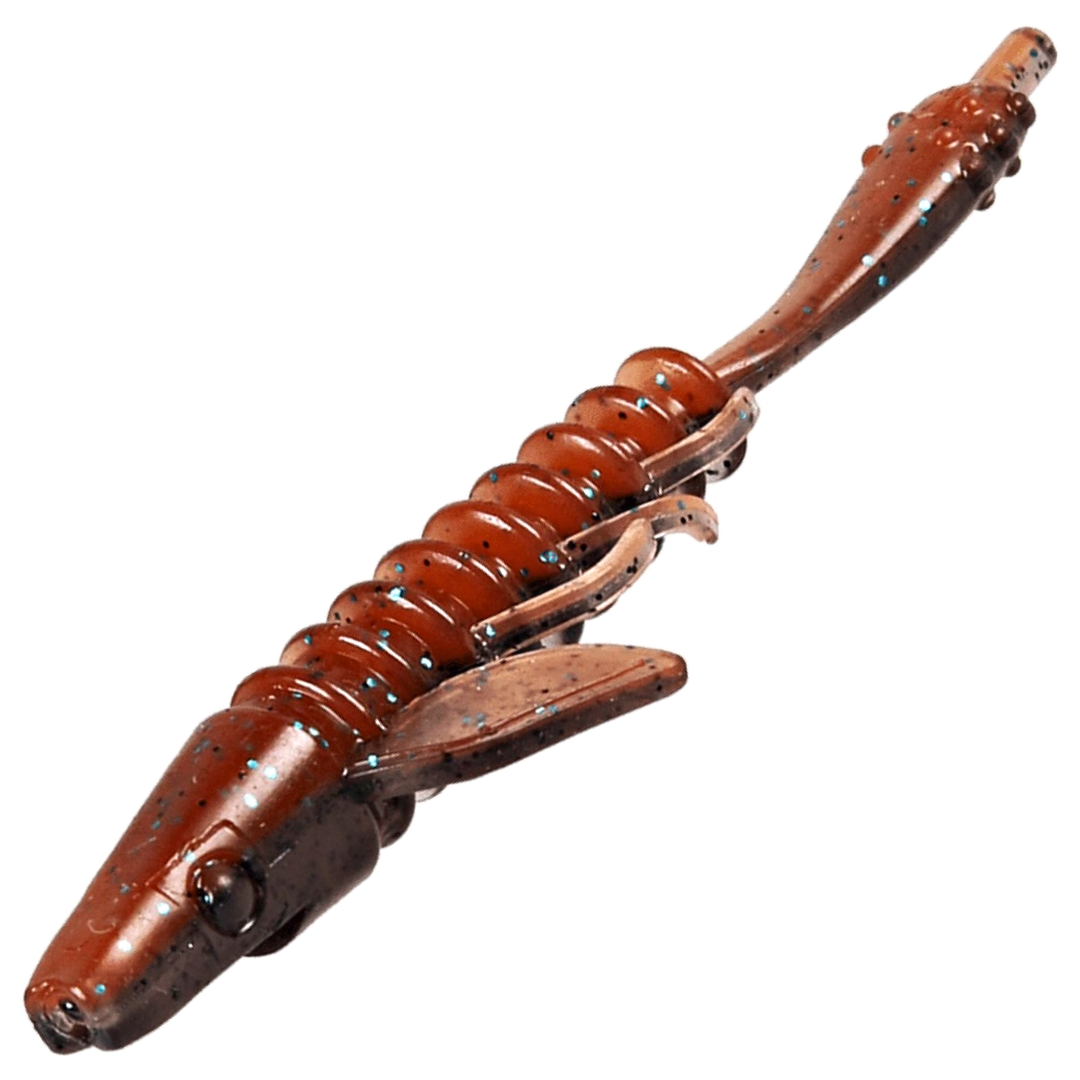 CWC Pigster Gecko Jigi 8.5cm, väri Cinnamon Smoke Flake: kanelinruskea runko ja tummat hileet