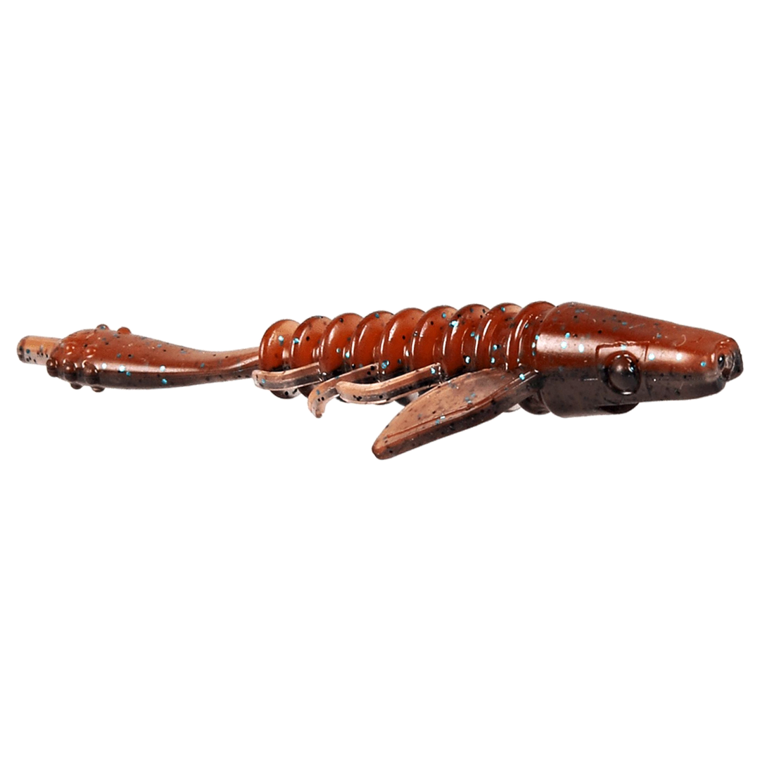 CWC Pigster Gecko Jigi 8.5cm Cinnamon Smoke Flake sivulta, pää oikealla
